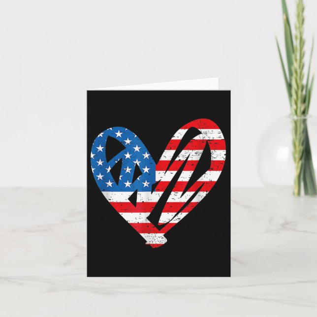 Memorial Day &amp; 4th July Partiotic Heart  Card (Front)