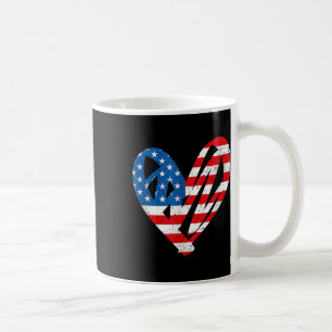 Memorial Day &amp; 4th July Partiotic Heart  Coffee Mug