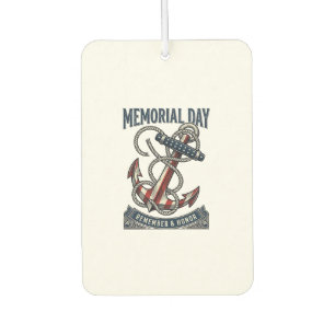 Memorial Day Anchor Remember Honor Vintage Shirt_1 Car Air Freshener