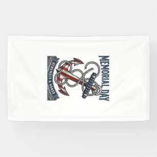 Memorial Day Anchor Remember Honour Vintage Shirt_ Banner