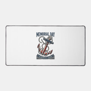 Memorial Day Anchor Remember Honour Vintage Shirt_ Desk Mat