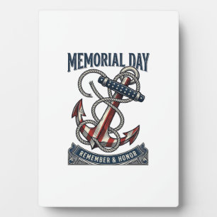 Memorial Day Anchor Remember Honour Vintage Shirt_ Plaque