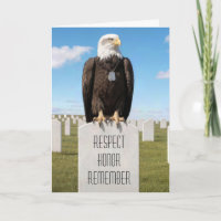 Memorial Day Bald Eagle Wearing Military Dog Tags