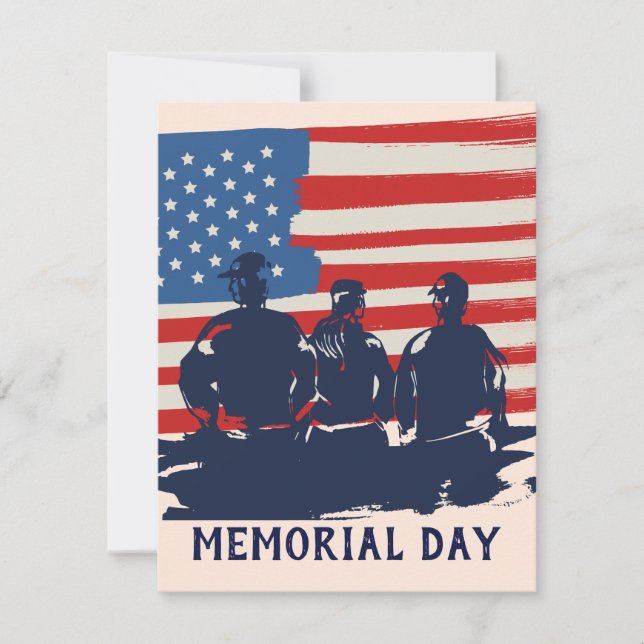 Memorial Day Barbecue Party  Card (Front)