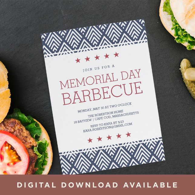 Memorial Day Barbecue Party Invitation (Creator Uploaded)