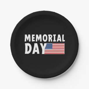 Memorial Day. commemoration day Paper Plate