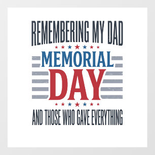 Memorial Day Dad Tribute Patriotic