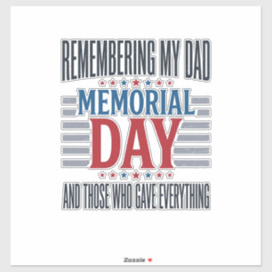 Memorial Day Dad Tribute Patriotic
