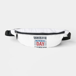 Memorial Day Dad Tribute Patriotic Bum Bags