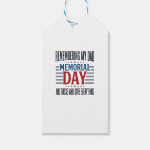 Memorial Day Dad Tribute Patriotic Gift Tags