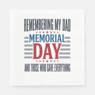 Memorial Day Dad Tribute Patriotic Napkin