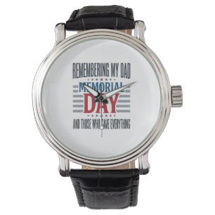 Memorial Day Dad Tribute Patriotic Watch
