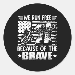 Memorial Day Design For Usa Military Men And Women Classic Round Sticker