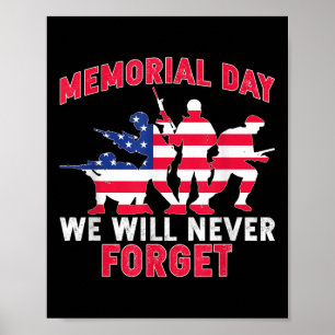 Memorial Day Design For Usa Military Men And Women Poster