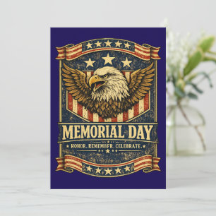 Memorial Day Eagle Thank You Patriotic Card