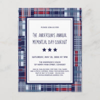 Memorial Day Event Patriotic Invitation Postcard