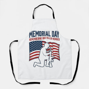 Memorial Day Fallen Heroes Patriotic Soldier Shirt Apron