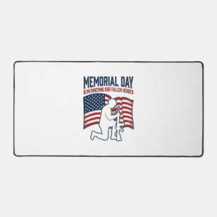 Memorial Day Fallen Heroes Patriotic Soldier Shirt Desk Mat