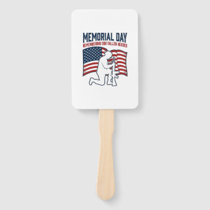 Memorial Day Fallen Heroes Patriotic Soldier Shirt Hand Fan