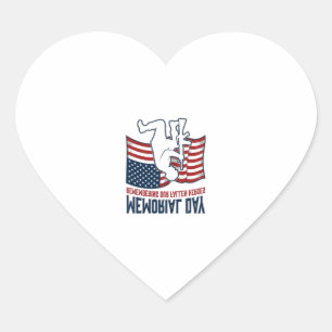 Memorial Day Fallen Heroes Patriotic Soldier Shirt Heart Sticker