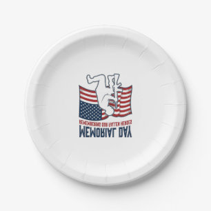 Memorial Day Fallen Heroes Patriotic Soldier Shirt Paper Plate