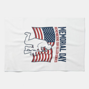 Memorial Day Fallen Heroes Patriotic Soldier Shirt Tea Towel