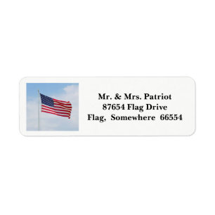 Memorial Day Flag label 2017 Return Address Label