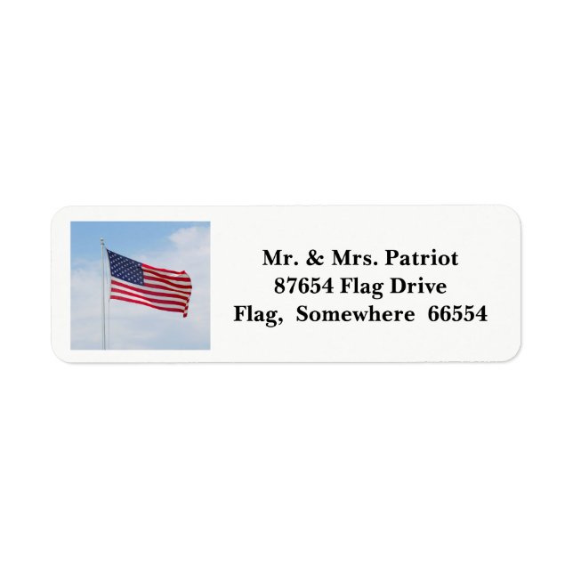 Memorial Day Flag label 2017 Return Address Label (Front)