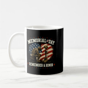 Memorial Day Flag Remember And Honour Patriot Men Coffee Mug