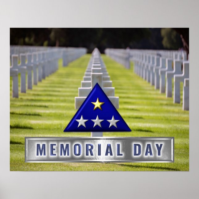Memorial Day Folded Flag Poster (Front)