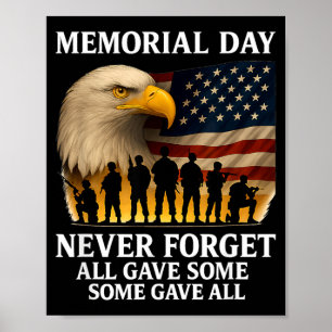 Memorial Day Forget All Gave Some Some Gave All Poster