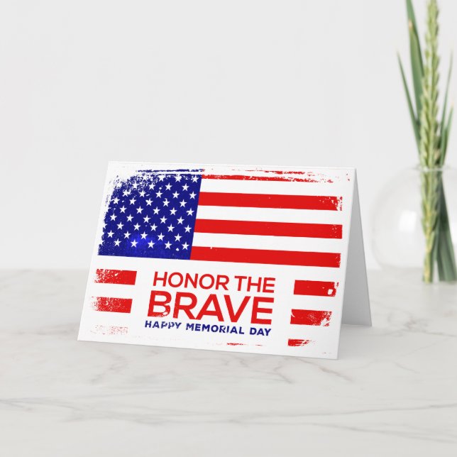 Memorial Day grunge Card (Front)