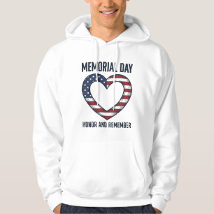Memorial Day Heart Honour and Remember Shirt Desig