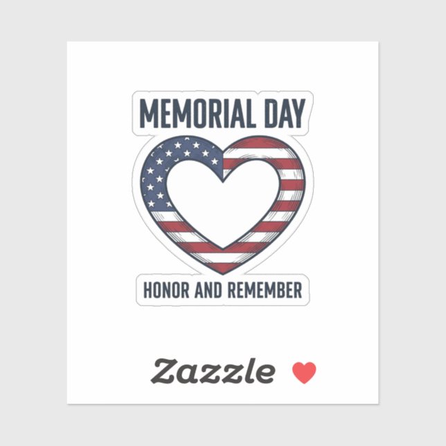Memorial Day Heart Honour and Remember Shirt Desig (Sheet)