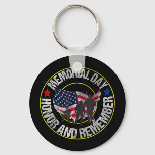 Memorial day honour and remember memorial day Memo Key Ring