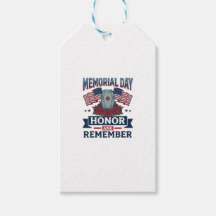 Memorial Day Honour and Remember Patriotic Shirt_1 Gift Tags