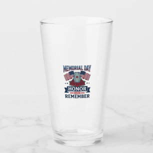 Memorial Day Honour and Remember Patriotic Shirt_1 Glass
