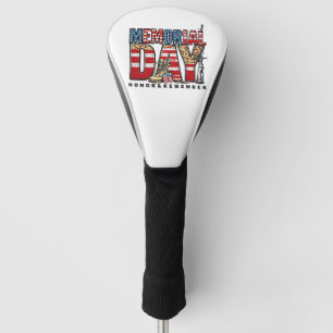 Memorial Day Honour & Remember US Flag Golf Head Cover