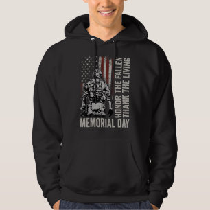Memorial Day Honour The Fallen Thank The Living Vi Hoodie
