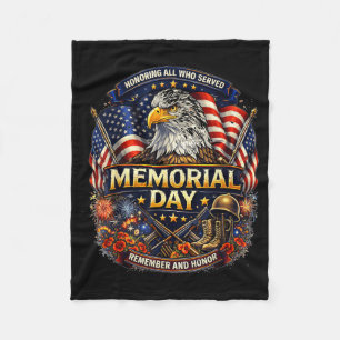 Memorial Day Honouring All Who Served Fleece Blanket