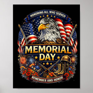 Memorial Day Honouring All Who Served Poster