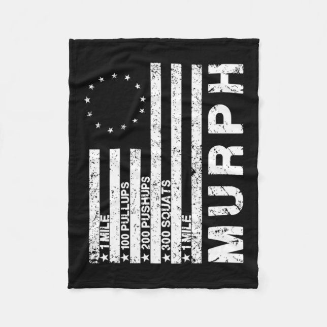 Memorial day murph workout challenge betsy rose fl fleece blanket (Front)