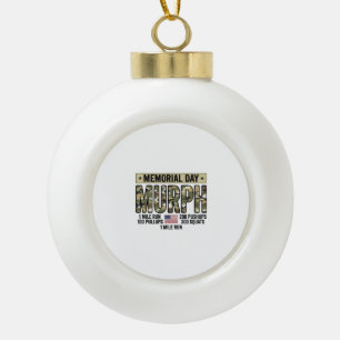 Memorial Day Murph Workout Vintage Vector Shirt_1 Ceramic Ball Christmas Ornament