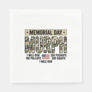 Memorial Day Murph Workout Vintage Vector Shirt_1 Napkin