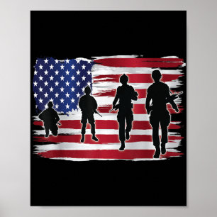 Memorial Day Patriotic Thank You Veterans Lives Poster