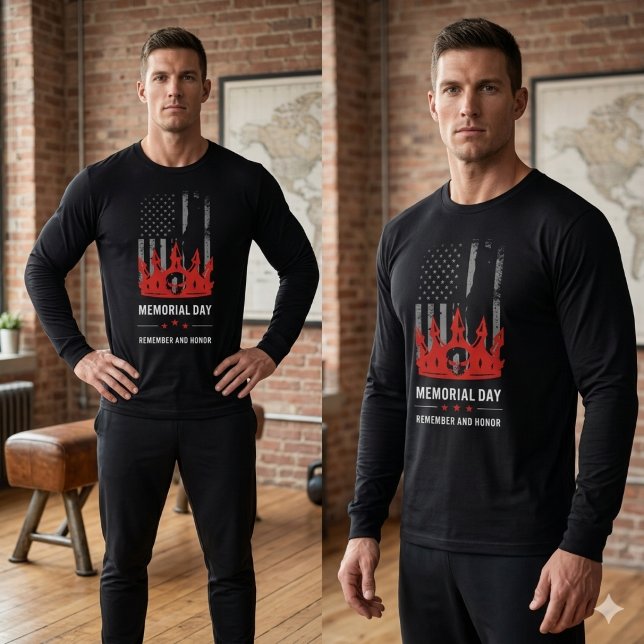 Memorial Day Patriotic US Flag Soldier Honor  Sweatshirt (Creator Uploaded)