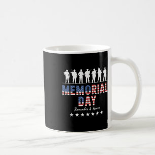 Memorial Day Patriotic Usa Flag Soldiers Remember Coffee Mug