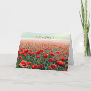 Memorial Day Poppy Field Card