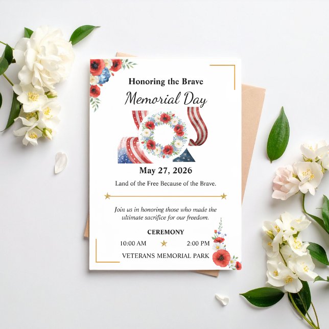 Memorial Day Printable Poster Template  (Creator Uploaded)