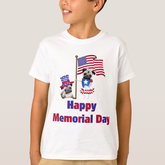 Memorial Day Pugs.png T-Shirt (Front)